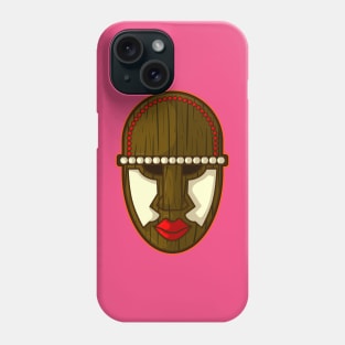 Ancient African tribal mask design of a woman Phone Case