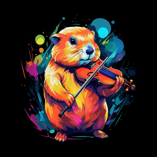 Prairie Dog Playing Violin by JH Mart