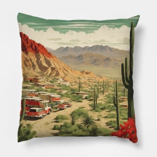 Tecate Baja California Mexico Vintage Tourism Travel Pillow