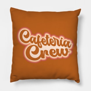 School Cafeteria Worker Typography Vintage Pillow