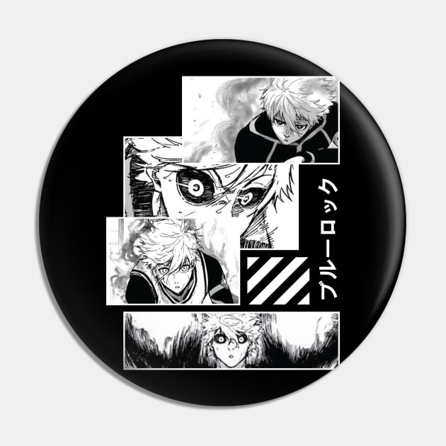 Blue Lock Black White Manga Style Anime Sticker Nagi Seishiro