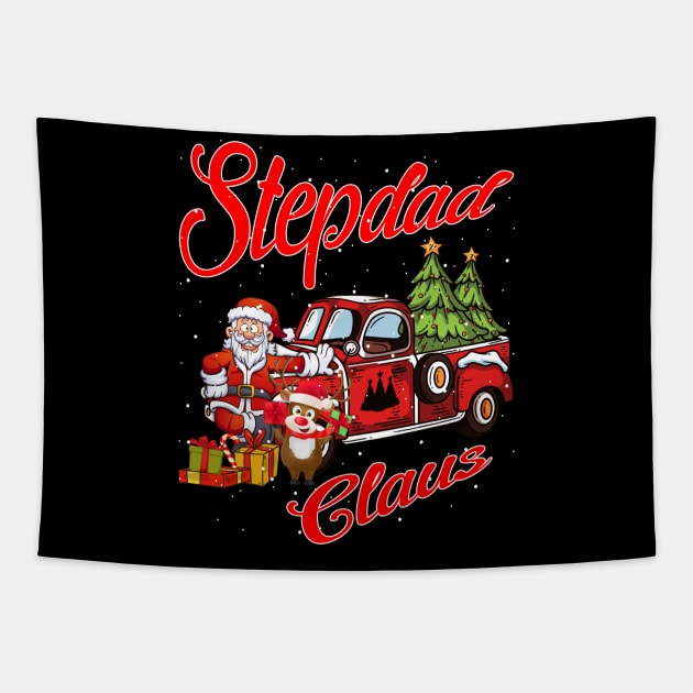 Stepdad Claus Santa Car Christmas Funny Awesome Gift Tapestry by intelus