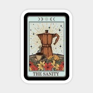 funny food tarot card with coffee Magnet