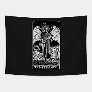 XIV. Temperance Tarot Card | Obsidian and Pearl Tapestry