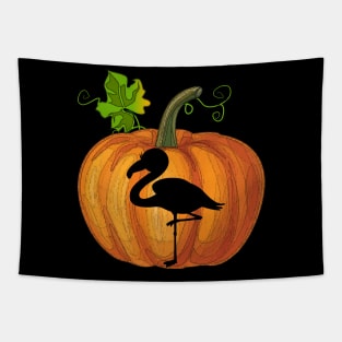 Flamingo in pumpkin Tapestry