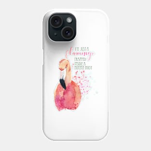 flamingo inside a human body Phone Case