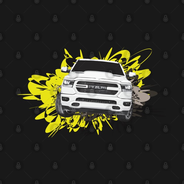 White RAM pickup truck by mfz