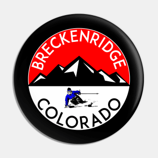 Skiing Breckenridge Colorado Pin