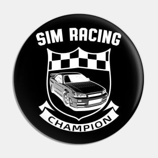 Sim Racing Champion Motorsport Gamer Pin