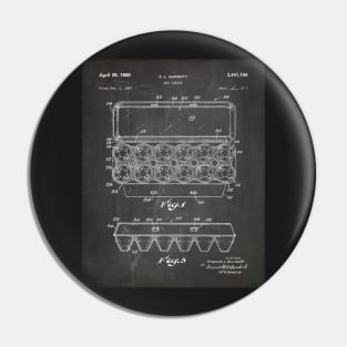 Egg Carton Patent - Kitchen Chef Farming Farmhouse Art - Black Chalkboard Pin