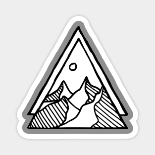 Triangle Mountains Ink Logo Magnet