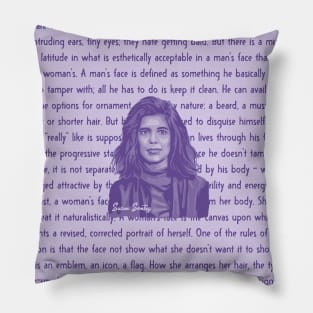 Susan Sontag Portrait and Quote Pillow