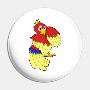 Parrot red yellow Pin