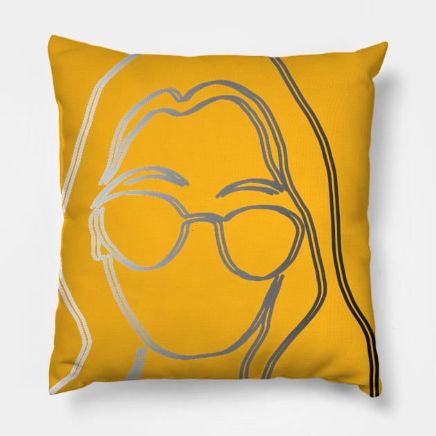 One Line Art Pillow by BeauTeeShoppe