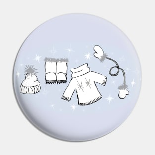 Winter weather snow lover cartoon illustration Pin