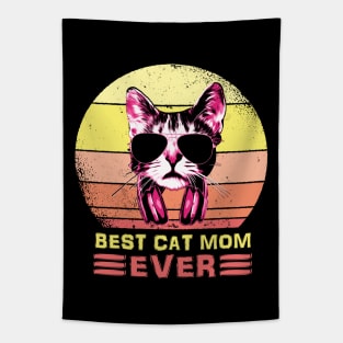 Best Cat Mom Ever Color Tapestry