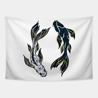 Kintsugi Koi Fish Tapestry