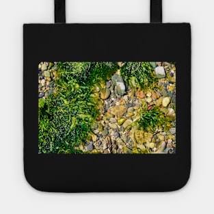 Rock Pool With Beach Pebbles & Seaweed - Abstract Coastal - #2 Tote