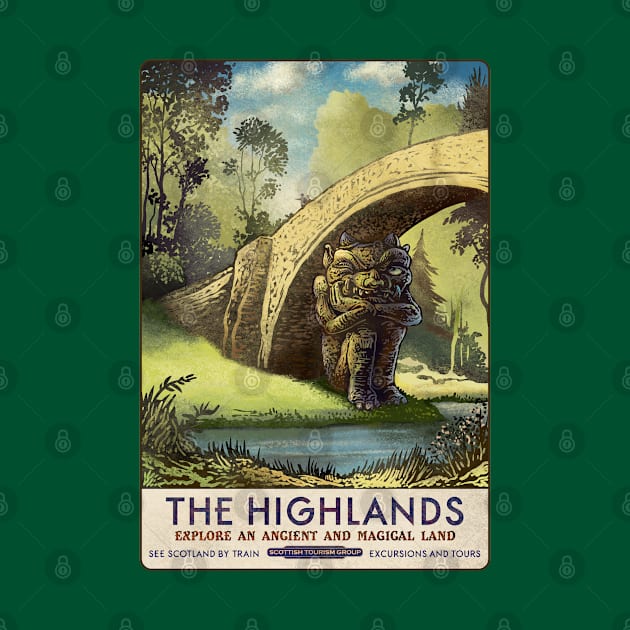 Highlands Troll Travel Poster by ChetArt