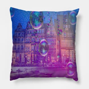 City Fantasy Raindrop Bubbles Pillow