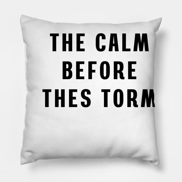 The calm before the storm Pillow by Puts Group