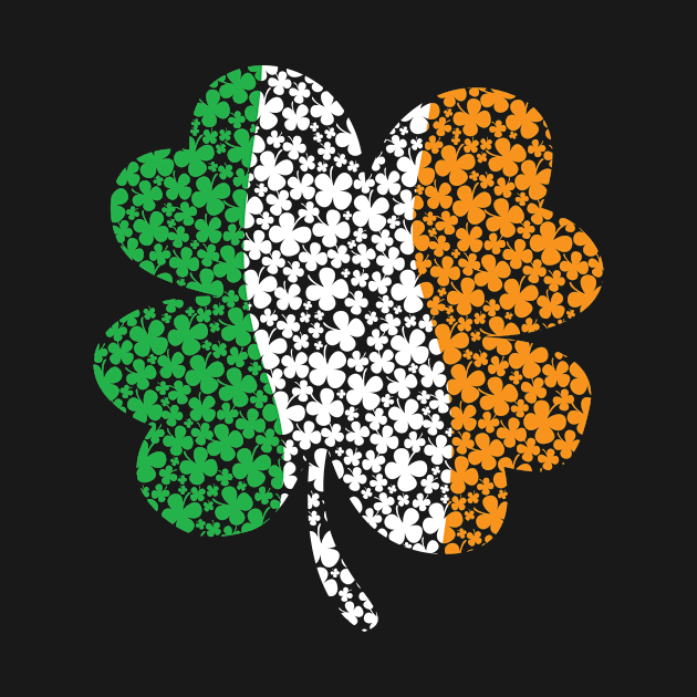 Irish flag shamrock by Bear Tees