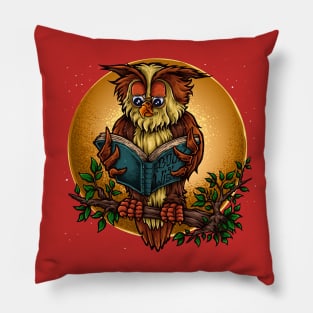 Wise Owl Illustration Pillow
