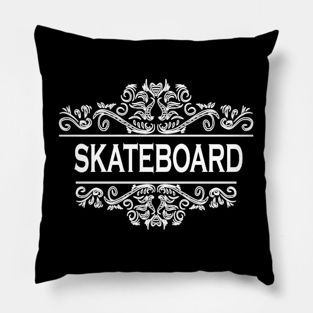 The Sport Skateboard Pillow by Rizaldiuk