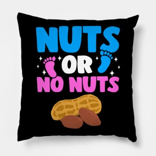 Funny Gender Reveal Nuts Or No Nuts Baby Party Gift Pillow