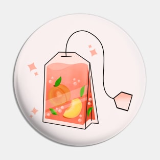 Peach Tea Bag Pin