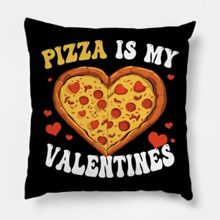 Pizza Is My Valentine Valentines Day Heart Pepperoni Lover Pillow