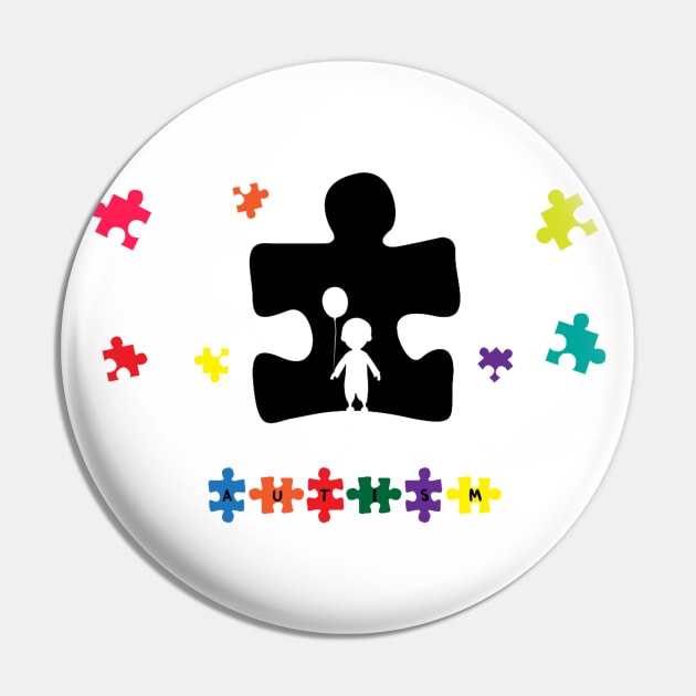 Autism Awareness Amazing Cute Funny Colorful Motivational Inspirational Gift Idea for Autistic Pin by SweetMay