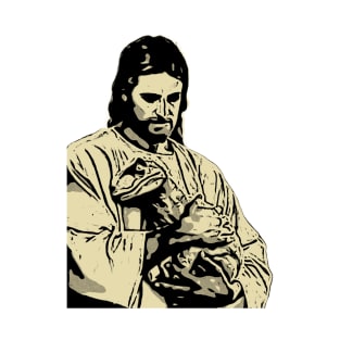 Jesus With Dinosaur T-Shirt