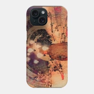 Surreal desert with giant chess pieces Phone Case