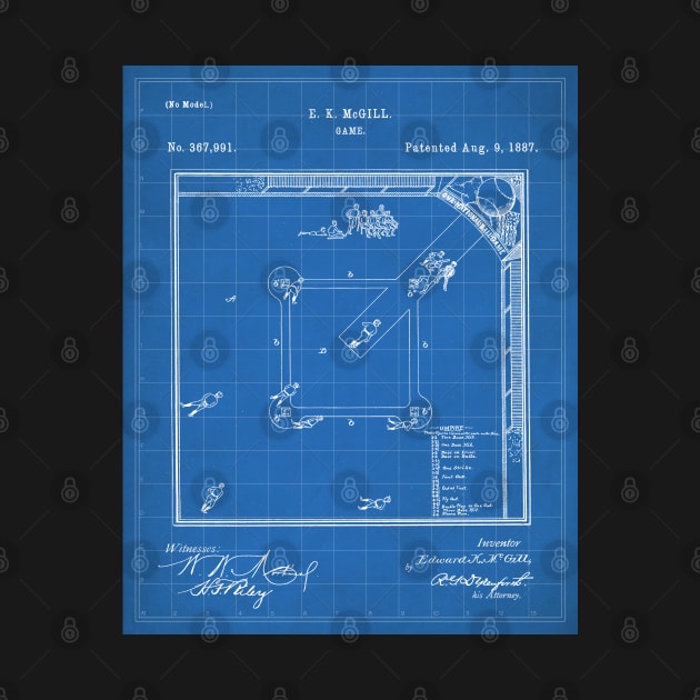 Baseball Patent - Sports Fan Softball Baseball Art - Blueprint by patentpress