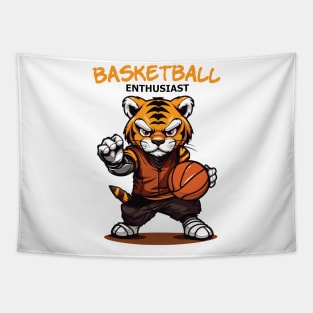 Cute Basketball Enthusiast Tapestry