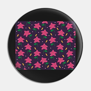 Charming pink flower with dark purple background Pin