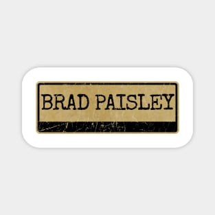 Aliska text black retro - Brad Paisley Magnet