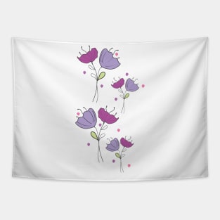 Abstract Flowers Tapestry