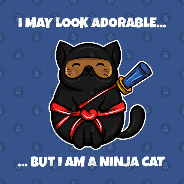 Discover Ninja cat samurai kitten gift adorable - Adorable Ninja Cat - T-Shirt