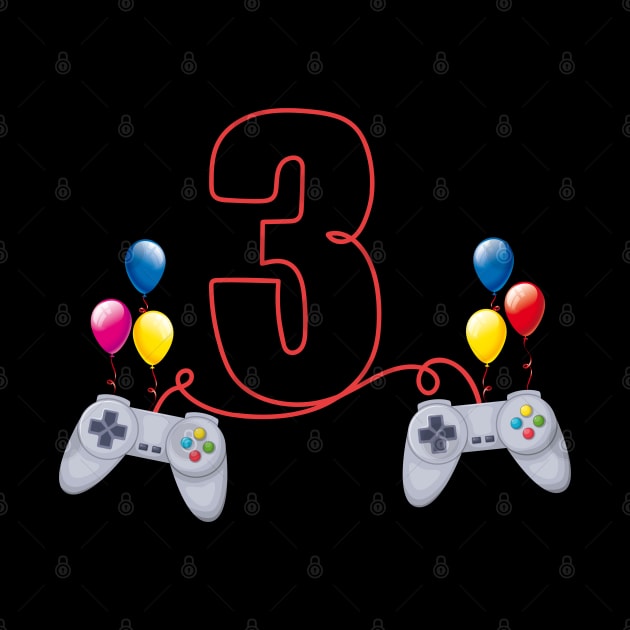 3rd Birthday Boy Toddlers Video Gamer Store by Msafi