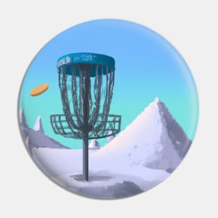 Disc Golf in the Snowy Tundra Pin