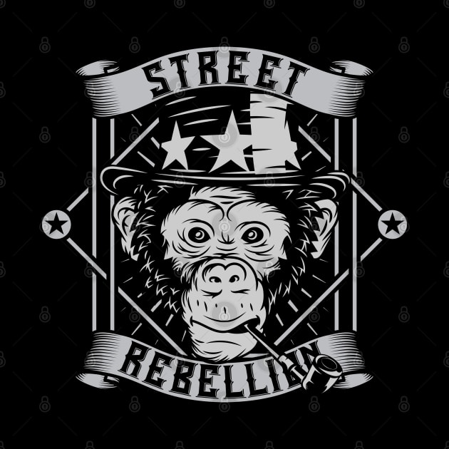 Street Rebellion Monkey by ikshvaku