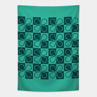 Bearberry Checkerboard (Teal) Tapestry