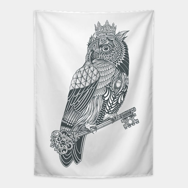 Owl King Tapestry by rcaldwell