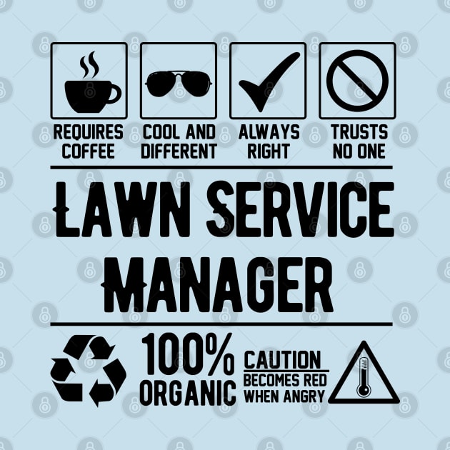 Lawn Service Manager Job (black) by Graficof