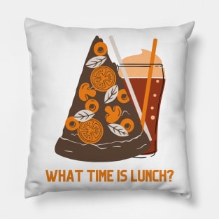 What Time Is Lunch? Pillow