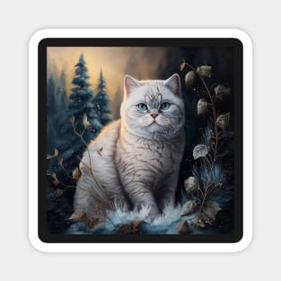 White British Shorthair Art Magnet