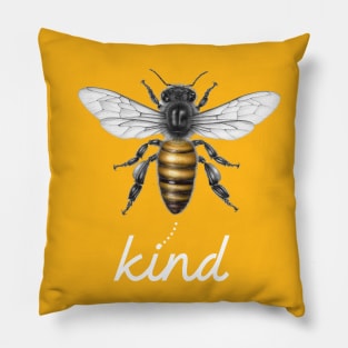 bee kind yellow Pillow