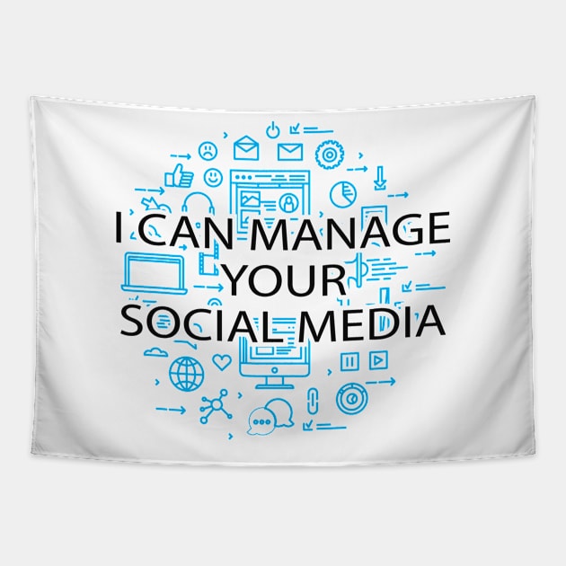 Social Media Manager - I can manager your social media Tapestry by KC Happy Shop